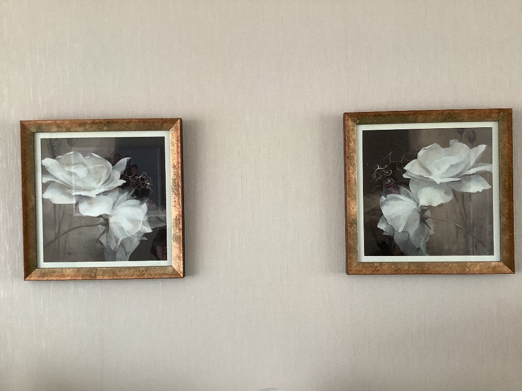 2 schilderijen 35 cm en 35cm, Antiek en Kunst, Kunst | Schilderijen | Klassiek, Ophalen
