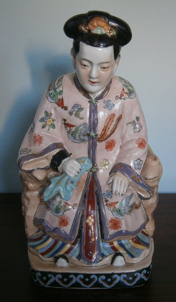 Antiek Chinees porseleinen fig. Keizerin, H 27cm, gemerkt, Antiek en Kunst, Ophalen of Verzenden