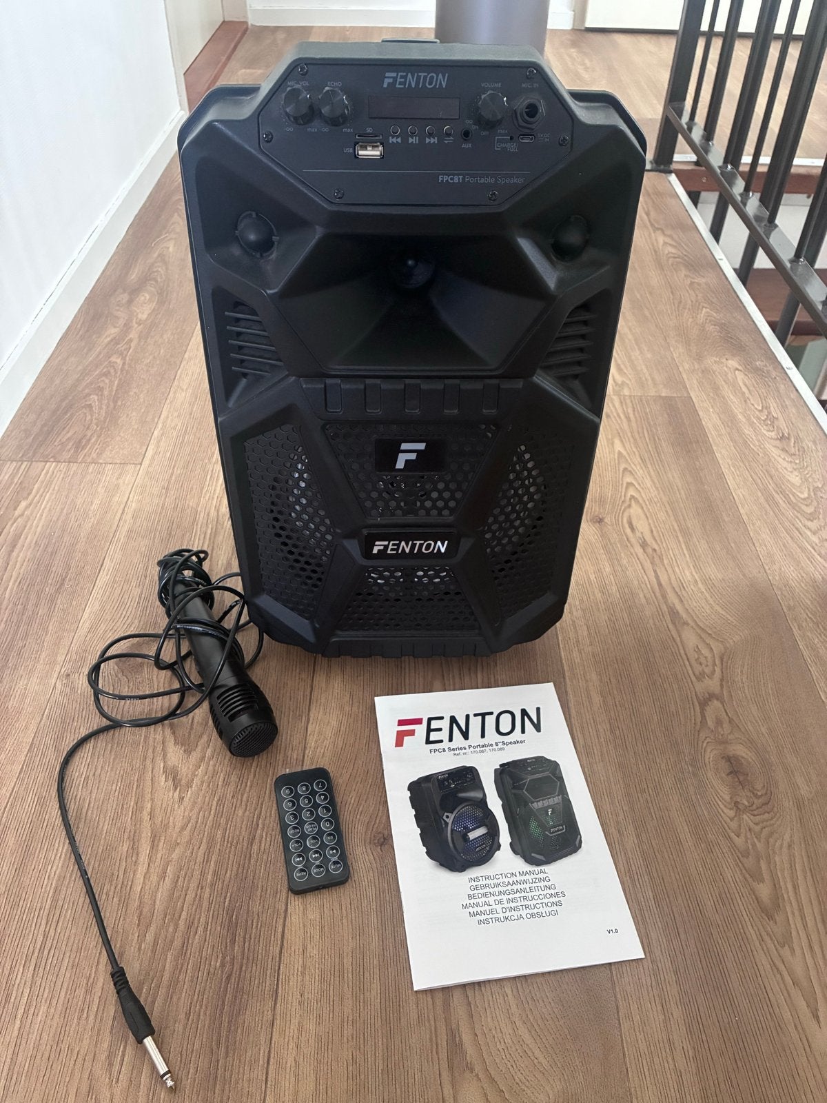 Fenton FPC8T Draagbare Party Speaker, Party speaker, Zo goed als nieuw, Afstandsbediening, Minder dan 60 watt