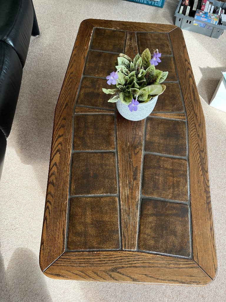 Zware houten salontafel, Ophalen, 50 – 75, Gebruikt, Klassiek