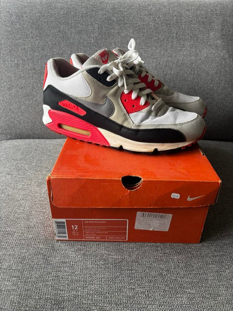Nike Air Max 90 Infrared “History of Air” 2005, Kleding | Heren, Schoenen, Wit, Ophalen of Verzenden, Sneakers of Gympen, Gedragen