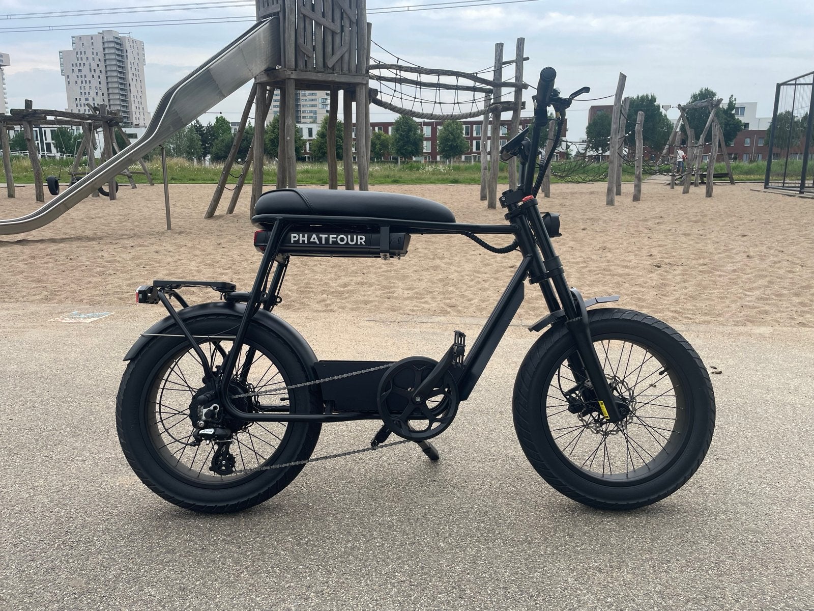 Phatfour FLB met twin seat - Fatbike, Fietsen en Brommers, Elektrische fietsen, Zo goed als nieuw, Minder dan 47 cm, 50 km per accu of meer
