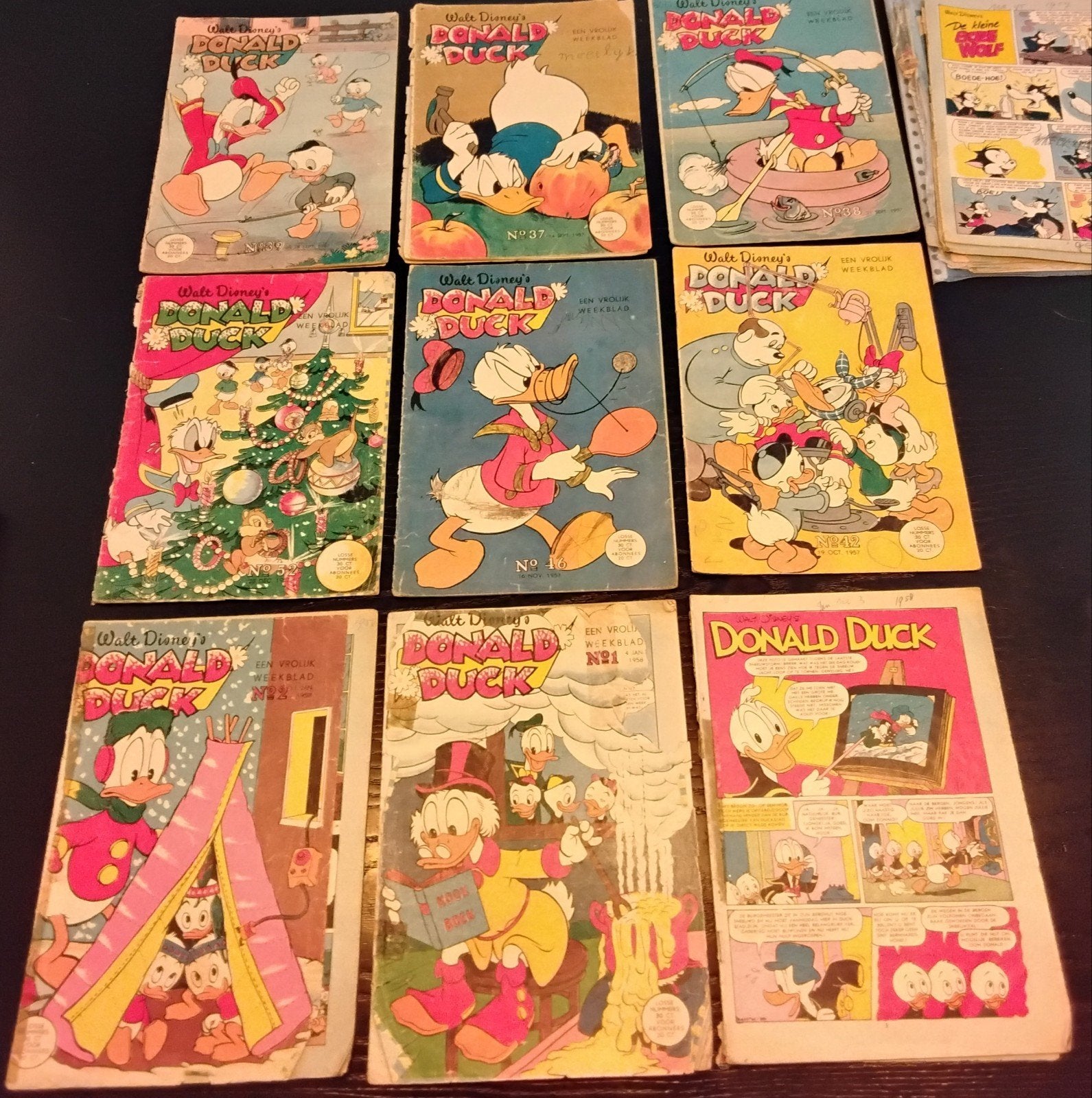 Donald Duck weekbladen midden 1957 - begin 1958, Meerdere stripboeken, Ophalen of Verzenden, Gelezen