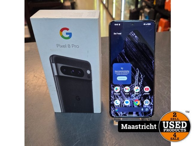 Google Pixel 8 Pro - Zwart - 128GB - Krasjes Op Scherm, Telecommunicatie, Mobiele telefoons | Overige merken, Google, Zo goed als nieuw