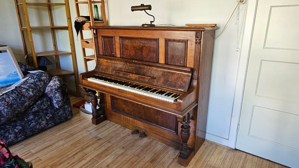Piano hout 1906, Ophalen, Gebruikt, Bruin, Piano