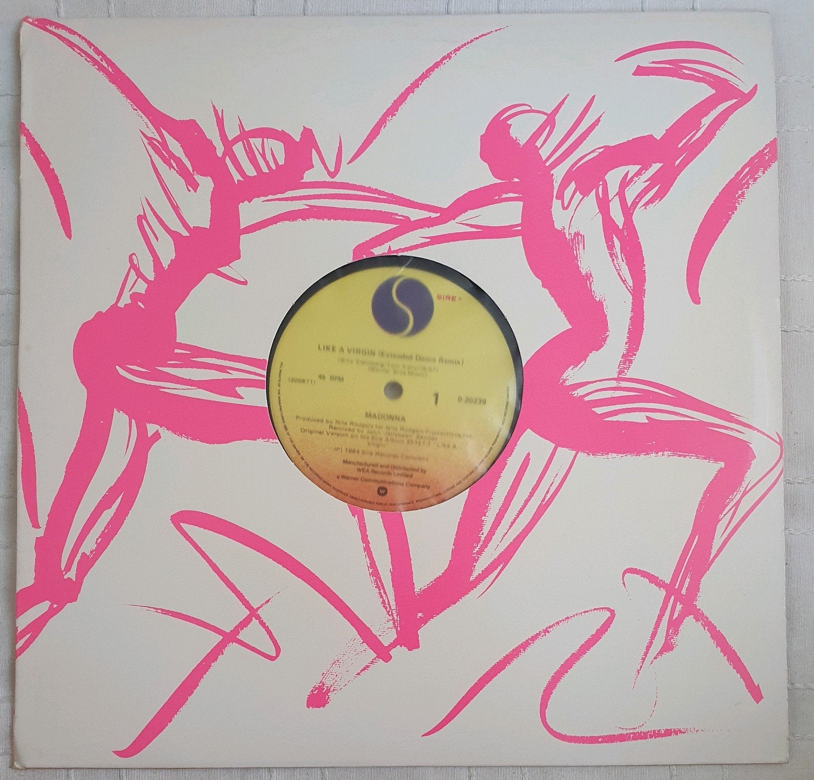 Vinyl 12" Madonna - Like a virgin - 0 20239 - 1984, Cd's en Dvd's, Vinyl | Pop, Verzenden, Zo goed als nieuw, Elektronisch, EP