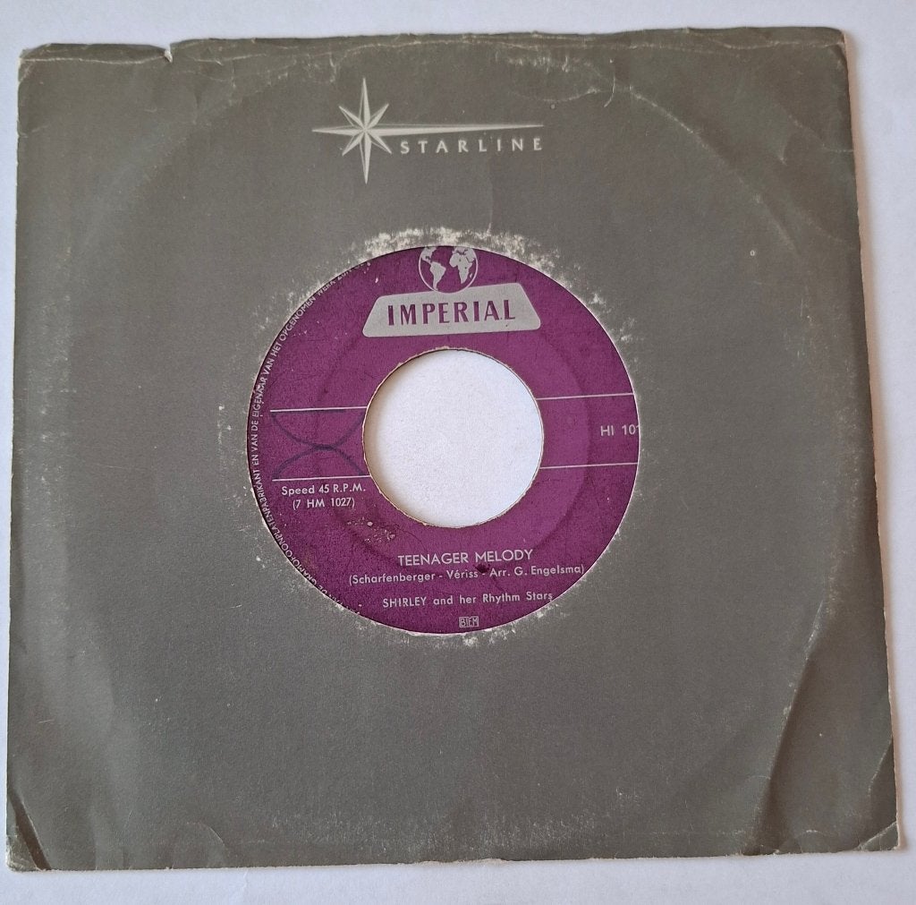 Shirley and her Rhythm Stars - Teenager melody, Ophalen of Verzenden, Gebruikt, Nederlandstalig, Single