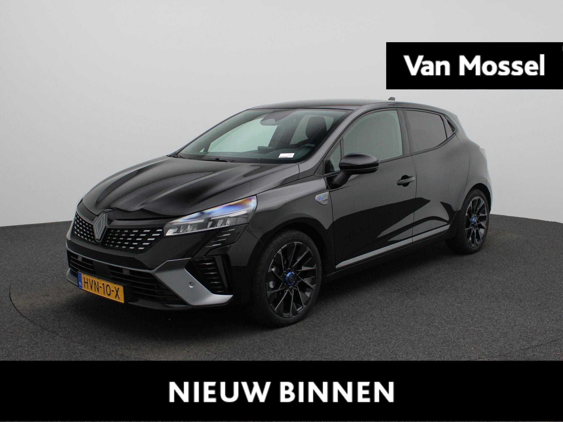 Renault Clio E-Tech Full Hybrid 145 esprit Alpine | Adaptive, Auto's, Gebruikt, Euro 6, Leder en Stof, Zwart