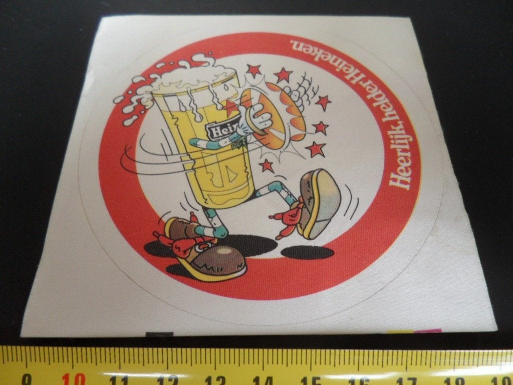 sticker Heerlijk Helder HEINEKEN  bier pils  strip, Ophalen of Verzenden, Zo goed als nieuw