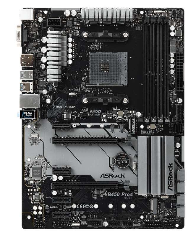Asrock B450 Pro4 R2.0 AM4 ATX Moederbord, DDR4, AM4, Ophalen of Verzenden, Bijsterhuizen 1111 , Nijmegen Gelderland, NL