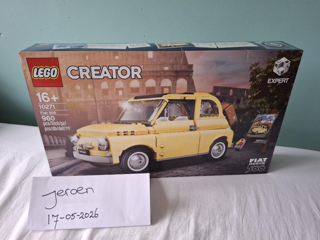 Lego: 10271 Fiat 500, nieuw in doos!, Lego, Nieuw, Ophalen of Verzenden, Ongeopend/sealed