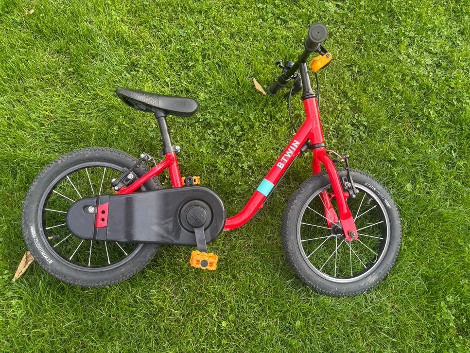 Kinderfiets ook als loopfiets of met zijwielen, Ophalen, Terugtraprem, Zijwieltjes, Gebruikt