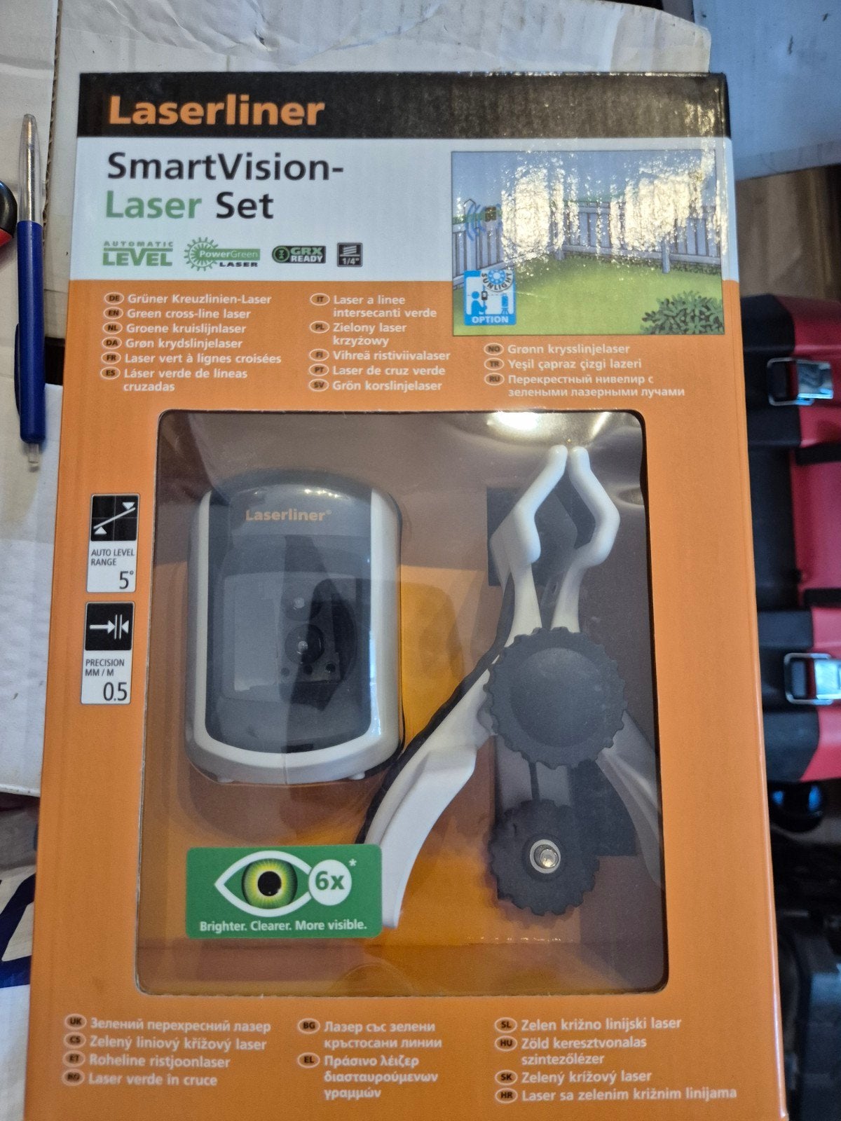 Laserliner SmartVision-Laser Set Nieuwe Groene Kruislijnlas, Ophalen of Verzenden, Nieuw