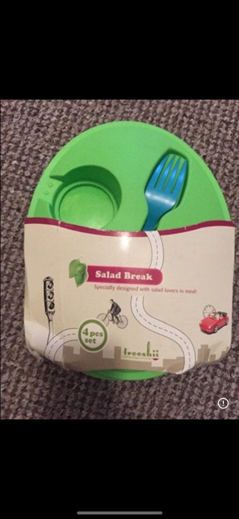 Voorraadbak/Saladebakje met vork en deksel: Nieuw, Ophalen of Verzenden, Nieuw
