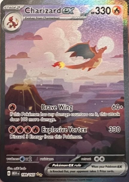 Charizard ex in perfecte staat pokemon, Ophalen of Verzenden, Zo goed als nieuw