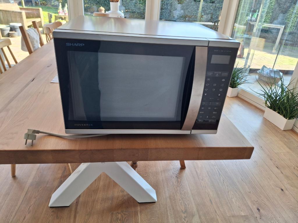 Sharp R971INW combi magnetron, Witgoed en Apparatuur, Magnetrons, Ophalen, Combimagnetron, Hete lucht, Zo goed als nieuw