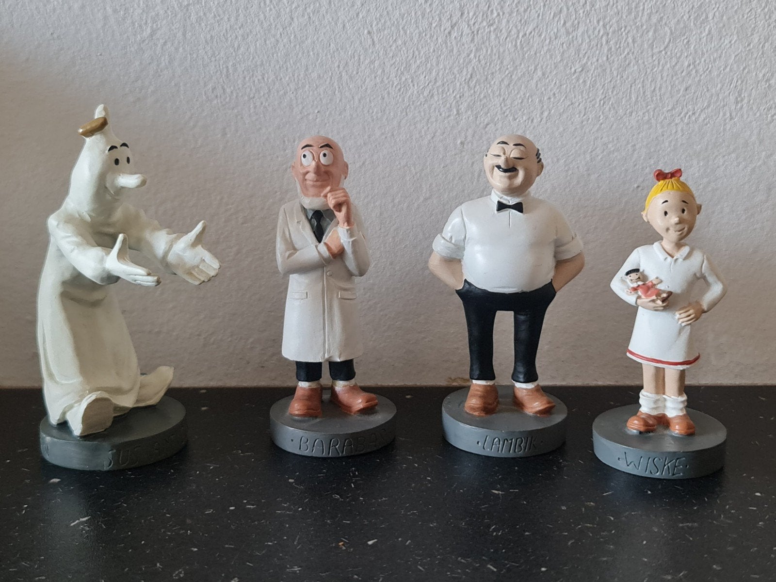 4 Suske enWiske Beeldjes - Willy Vandersteen, Verzamelen, Ophalen of Verzenden, Suske en Wiske, Gebruikt, Beeldje of Figuurtje