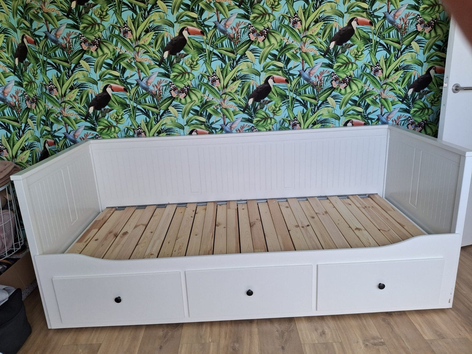 IKEA Hemnes bedbank, Ophalen, Gebruikt, 70 tot 85 cm, Lattenbodem