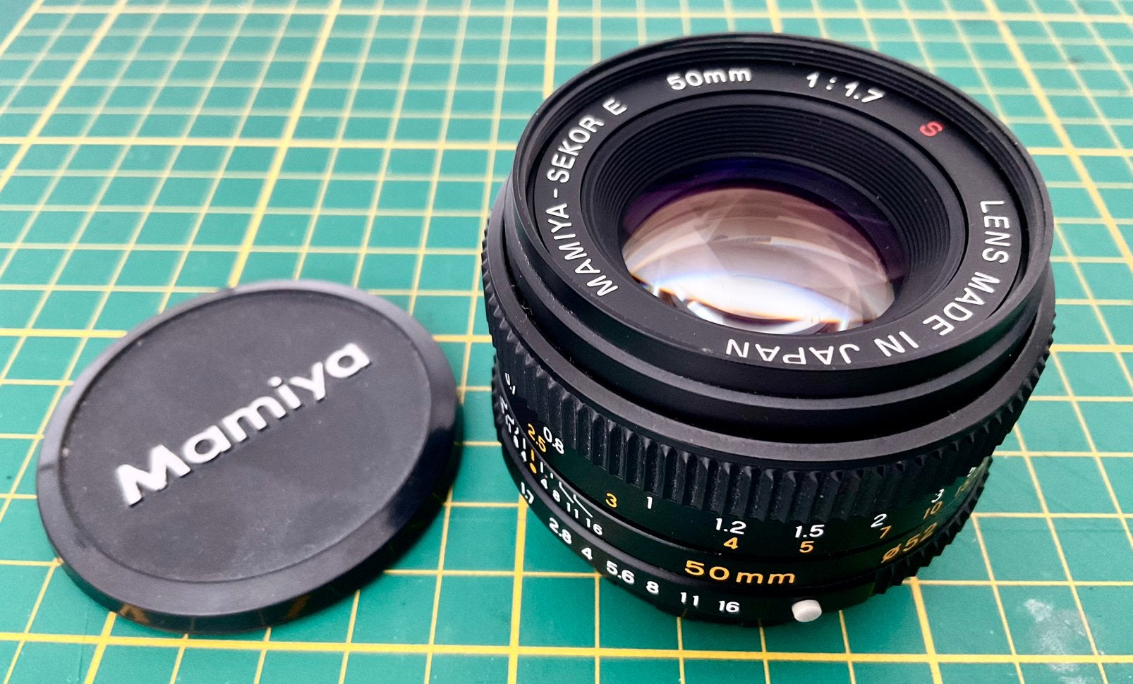 Mamiya-Sekor E 50 mm 1:1.7, Audio, Tv en Foto, Fotocamera's Analoog, Ophalen of Verzenden, Zo goed als nieuw, Spiegelreflex, Overige Merken