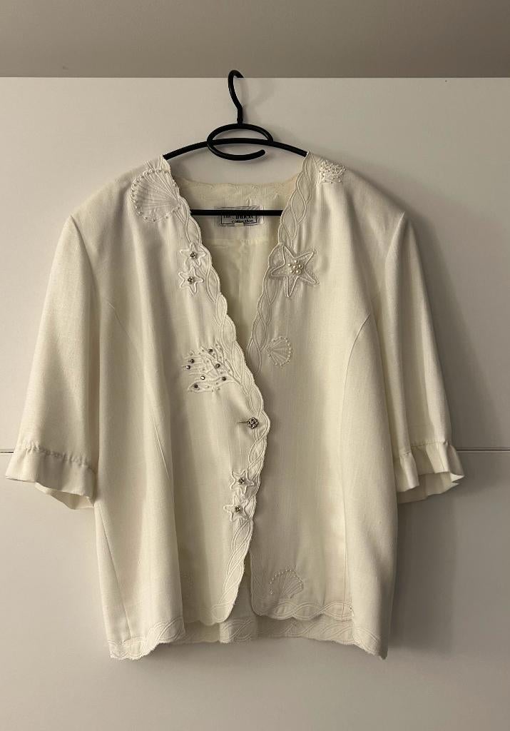 The Linnen Collection witte vest, The Linnen Collection, Wit, Maat 42/44 (L), Ophalen of Verzenden