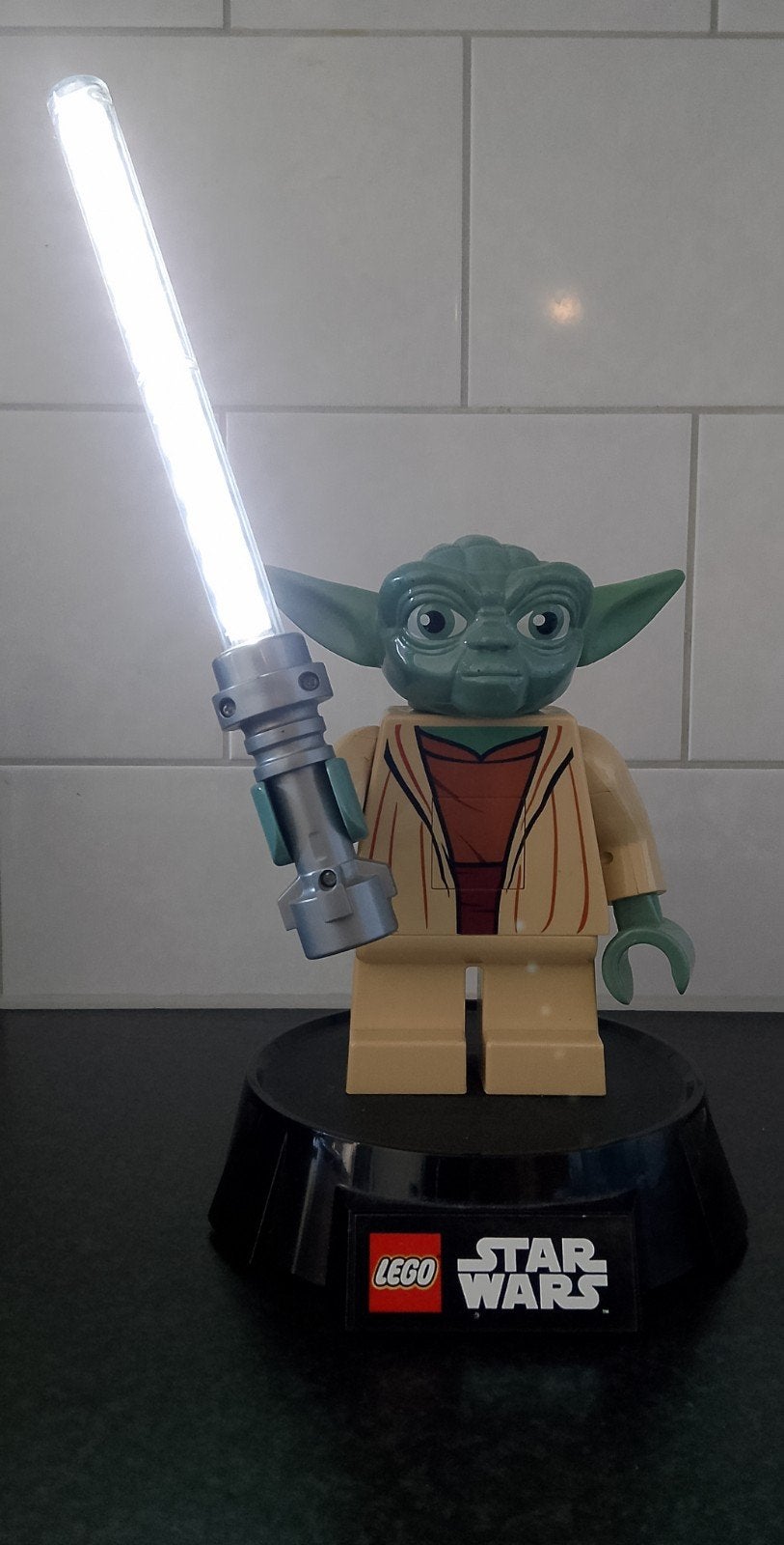 Lego Star Wars Yoda Lamp - Nachtlampje met Lichtzwaard, Verzamelen, Ophalen of Verzenden, Gebruikt, Overige typen