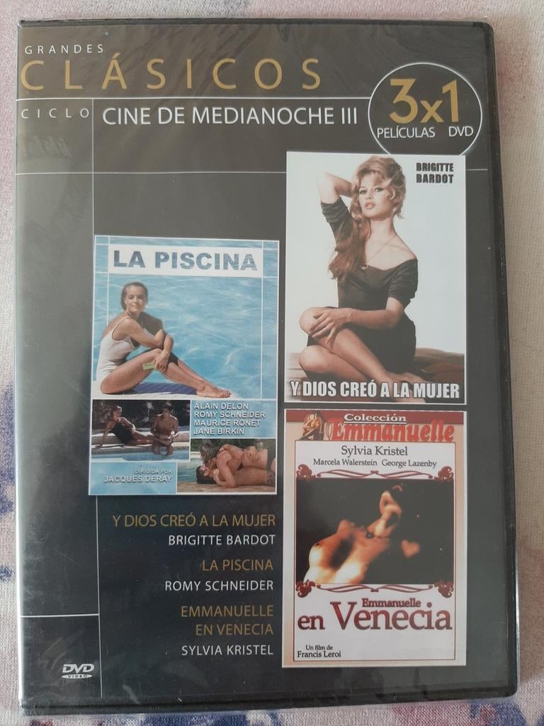 DVD Boxset: Y Dios Creó a la Mujer, La Piscina,Emmanuelle e, Vanaf 16 jaar, Ophalen of Verzenden, Nieuw in verpakking