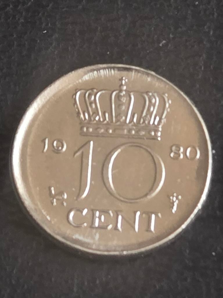 10 cent munt Juliana misdruk 1980, Postzegels en Munten, Munten | Nederland, Ophalen of Verzenden