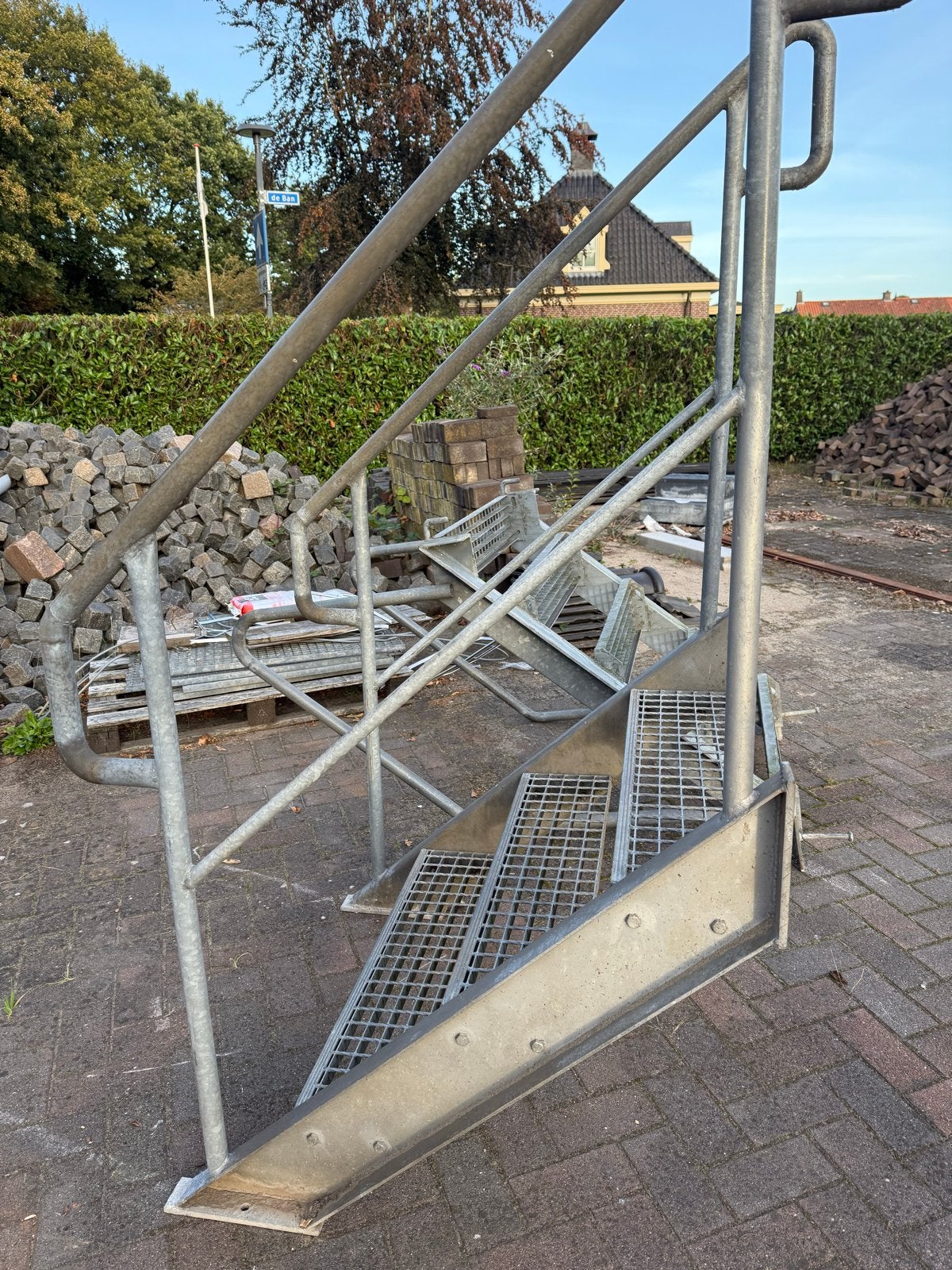 1 Gegalvaniseerde Buitentrap met Leuning, Ophalen, Gebruikt, Trap, Minder dan 2 meter