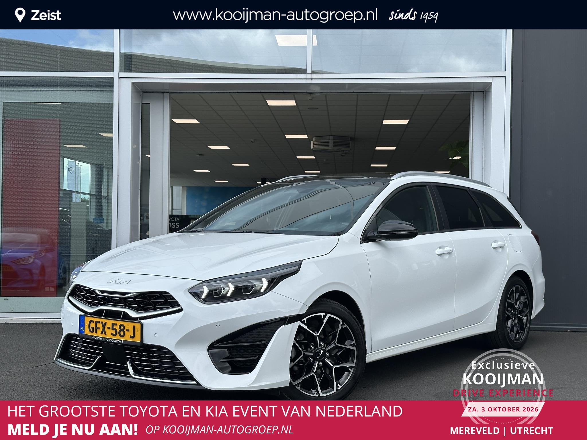 Kia Ceed Sportswagon 1.5 T-GDi GT-Line Apple Carplay/Android, Auto's, Gebruikt, Euro 6, 610 kg, Wit