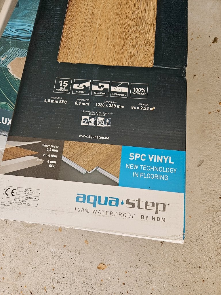 SPC Vinyl vloer waterdicht, Ophalen, Nieuw, Diverse, 5 tot 10 m²