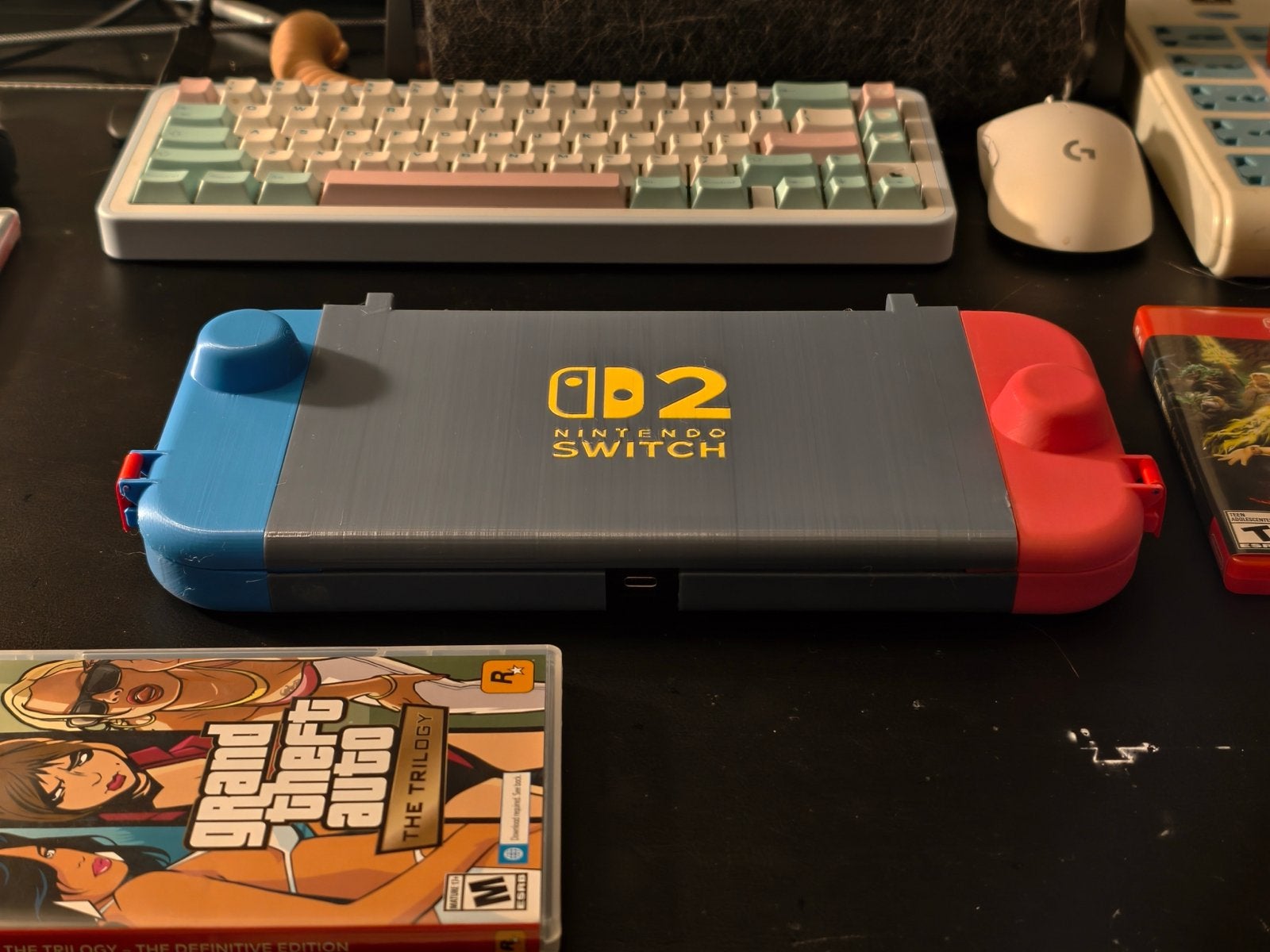 Nintendo Switch 2 Case - Beschermhoes met Game Opslag, D, Met games, Ophalen of Verzenden, Zo goed als nieuw