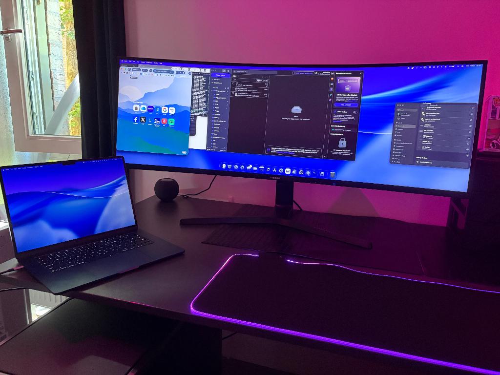 Samsung Curved Ultra-Wide Monitor 43 inch LC43J890DKU, Computers en Software, 3 tot 5 ms, VA, Zo goed als nieuw, Samsung