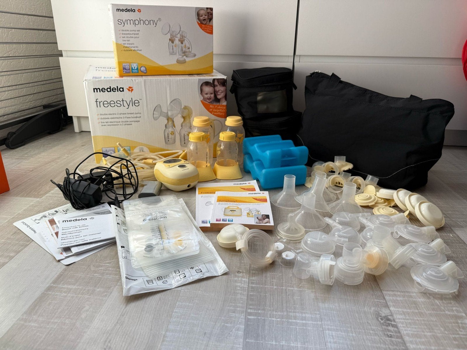 Medela Freestyle & Symphony Borstkolf Set met Accessoires, Ophalen of Verzenden