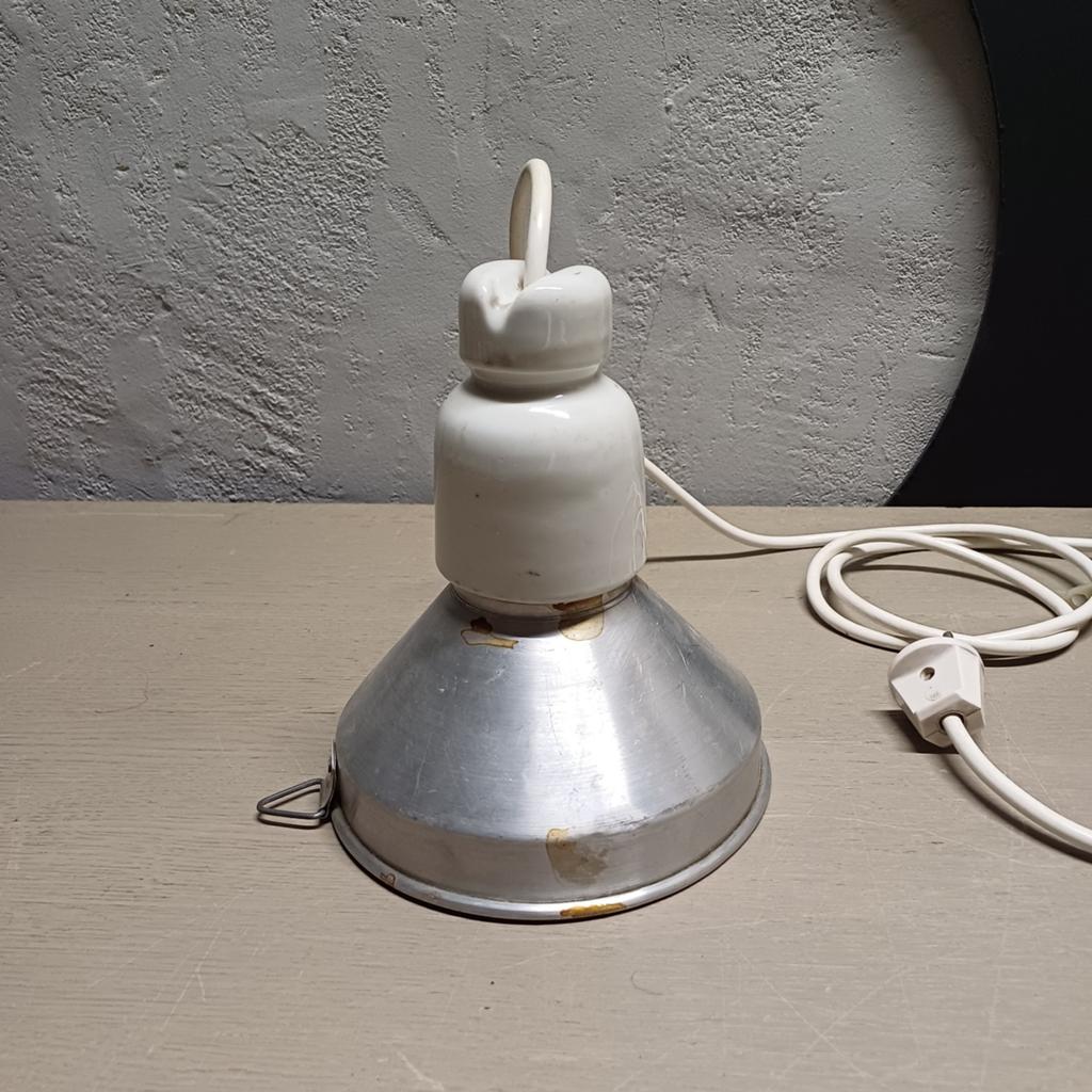 INDUSTRIEEL VINTAGE PORSELEIN ISOLATOR HANGLAMP, Ophalen of Verzenden, Zo goed als nieuw, Industrieel