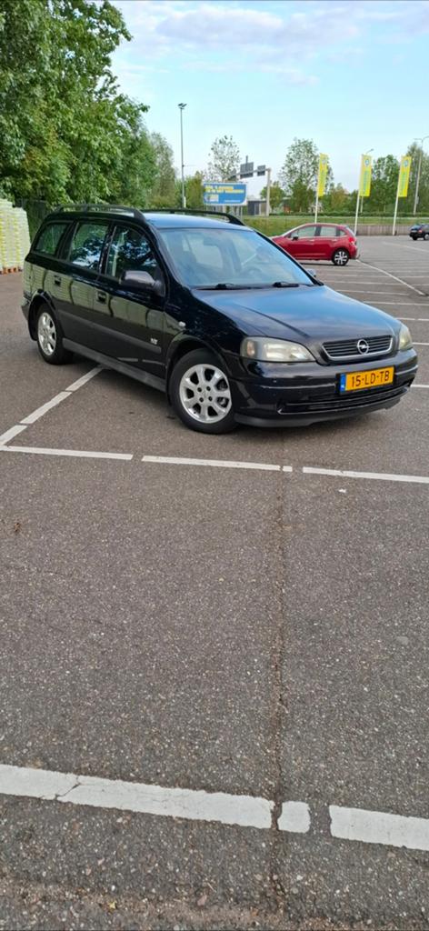 Opel Astra 1.6 16V St.wgn. 2002 Zwart, Voorwielaandrijving, Stof, 1145 kg, 4 cilinders