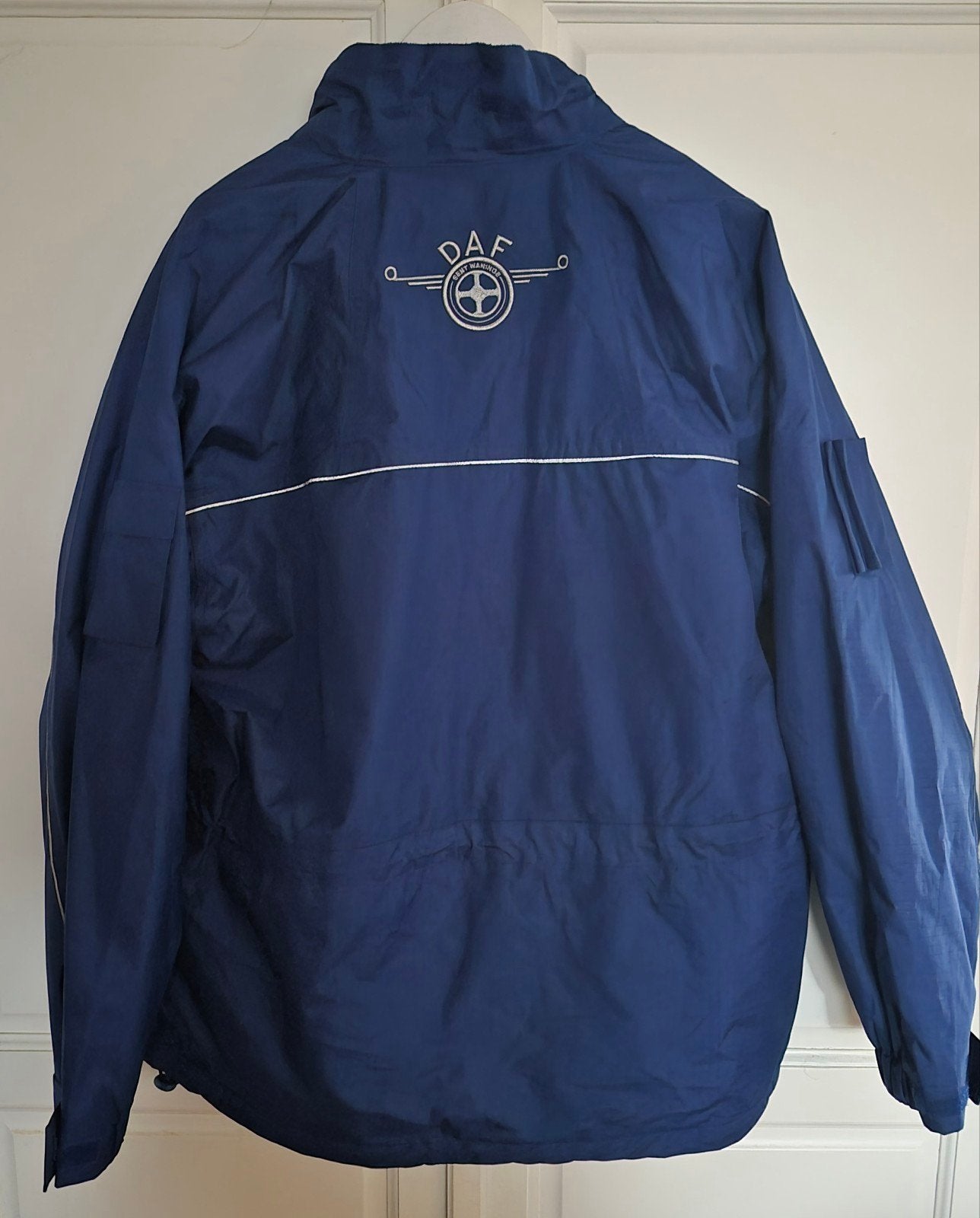 Daf jas blauw Sent Waninge maat XL zgan, Ophalen, Zo goed als nieuw, Maat 56/58 (XL), Blauw