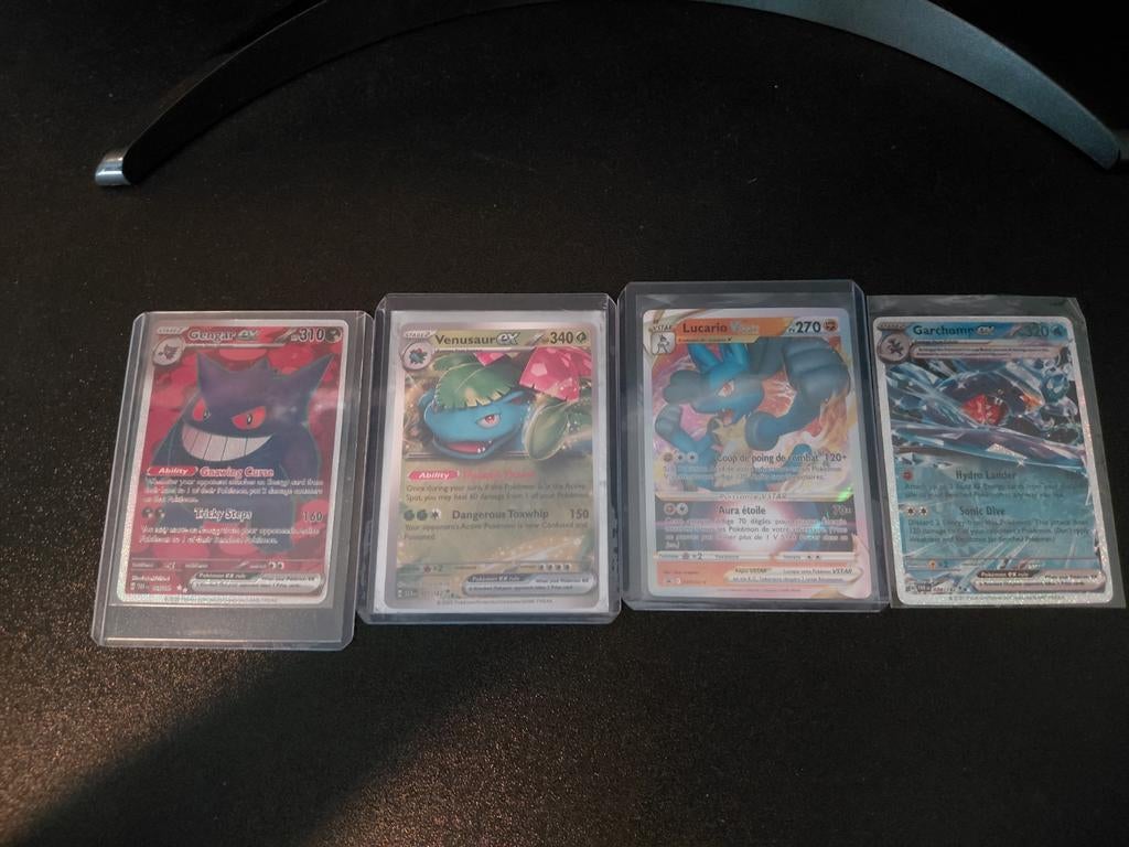 Gengar ex / venusaur ex/ lucario vstar/ garchomp ex, Ophalen, Zo goed als nieuw, Meerdere kaarten