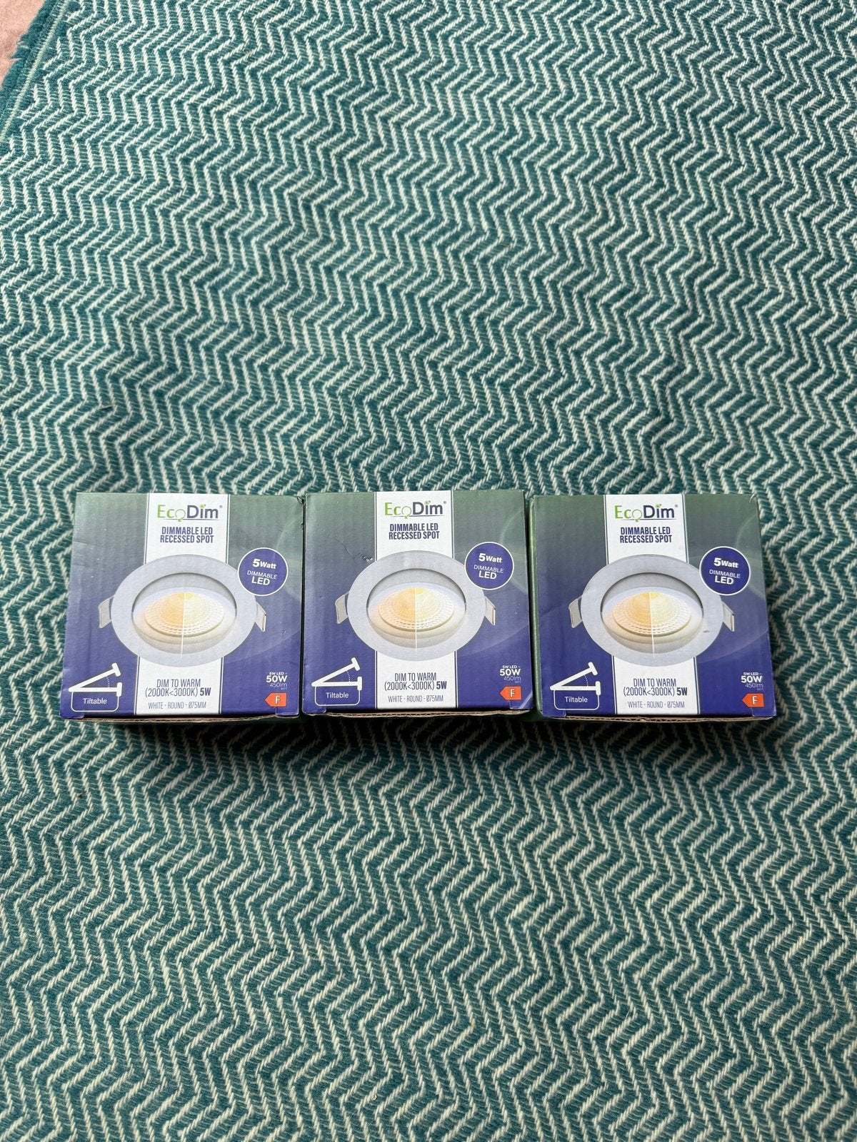 3x EcoDim Dimbare LED Inbouwspots - Dim to Warm 5W, Huis en Inrichting, Dimbaar, Ophalen of Verzenden, Nieuw, Overige merken
