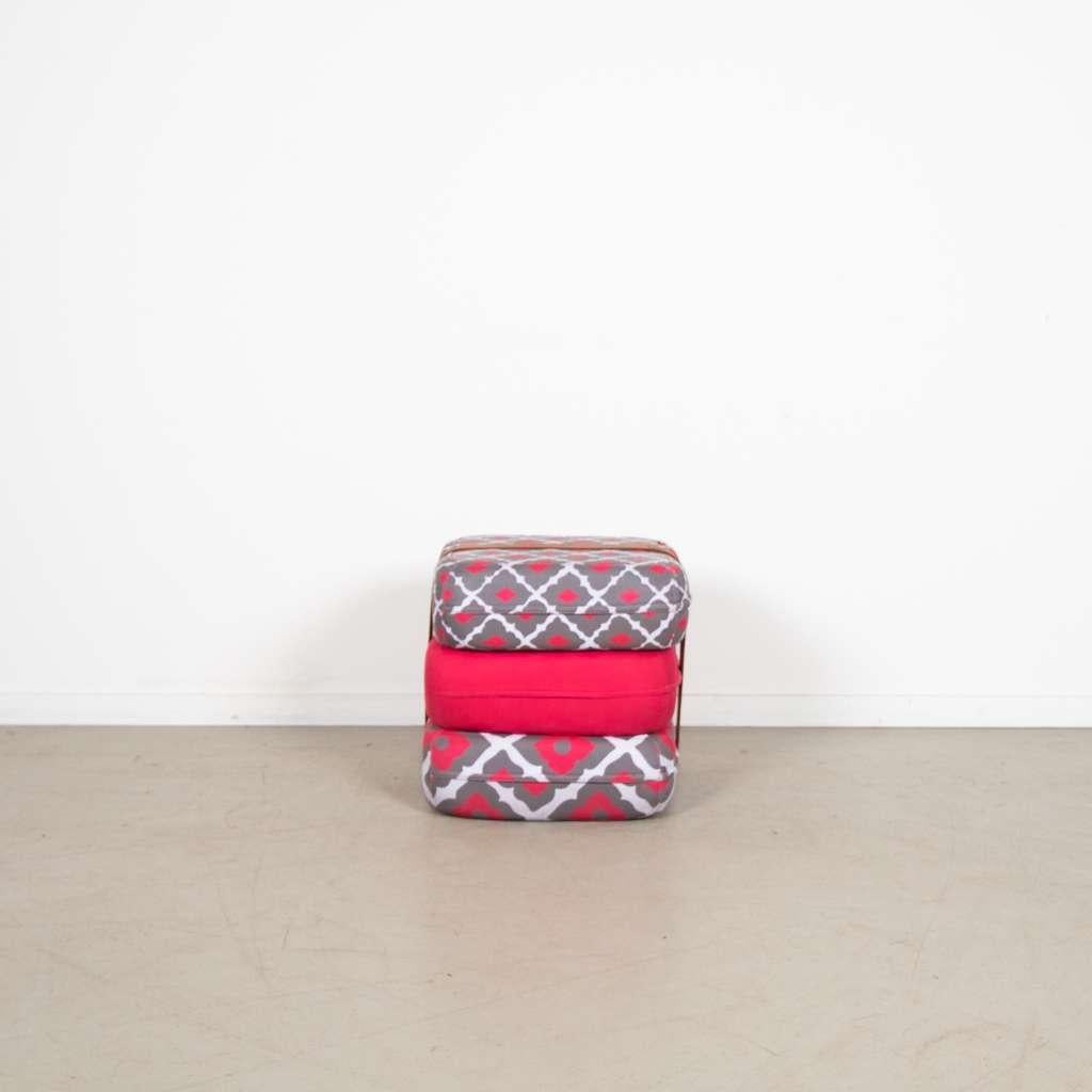 10x Fatboy Baboesjka Poef Rood/Grijs Stof (Patroon 1), Huis en Inrichting, Banken | Voetenbanken en Poefen, Niet ingevuld, Minder dan 50 cm