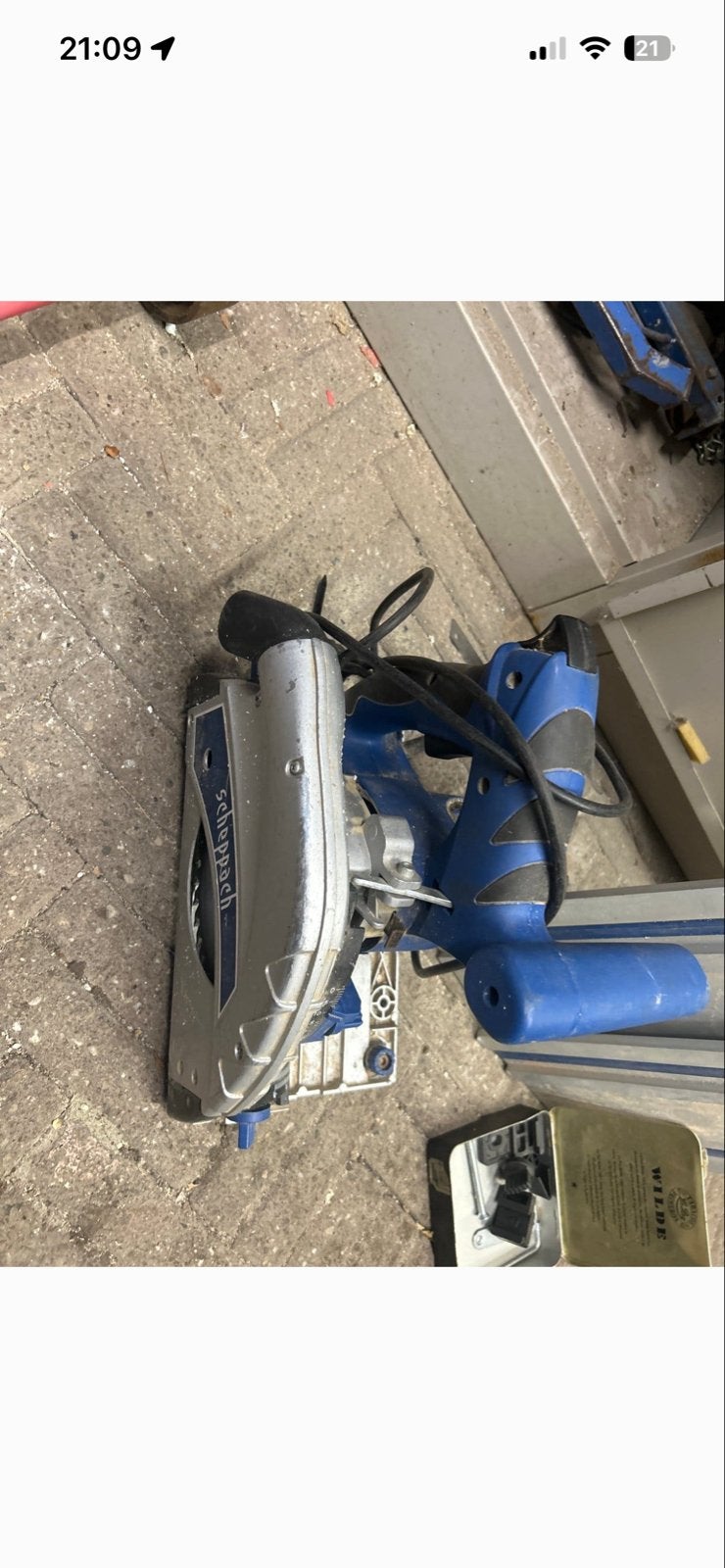Scheppach Invalzaag PL55 met geleiderail, Ophalen, Gebruikt, Invalzaag, 30 tot 70 mm