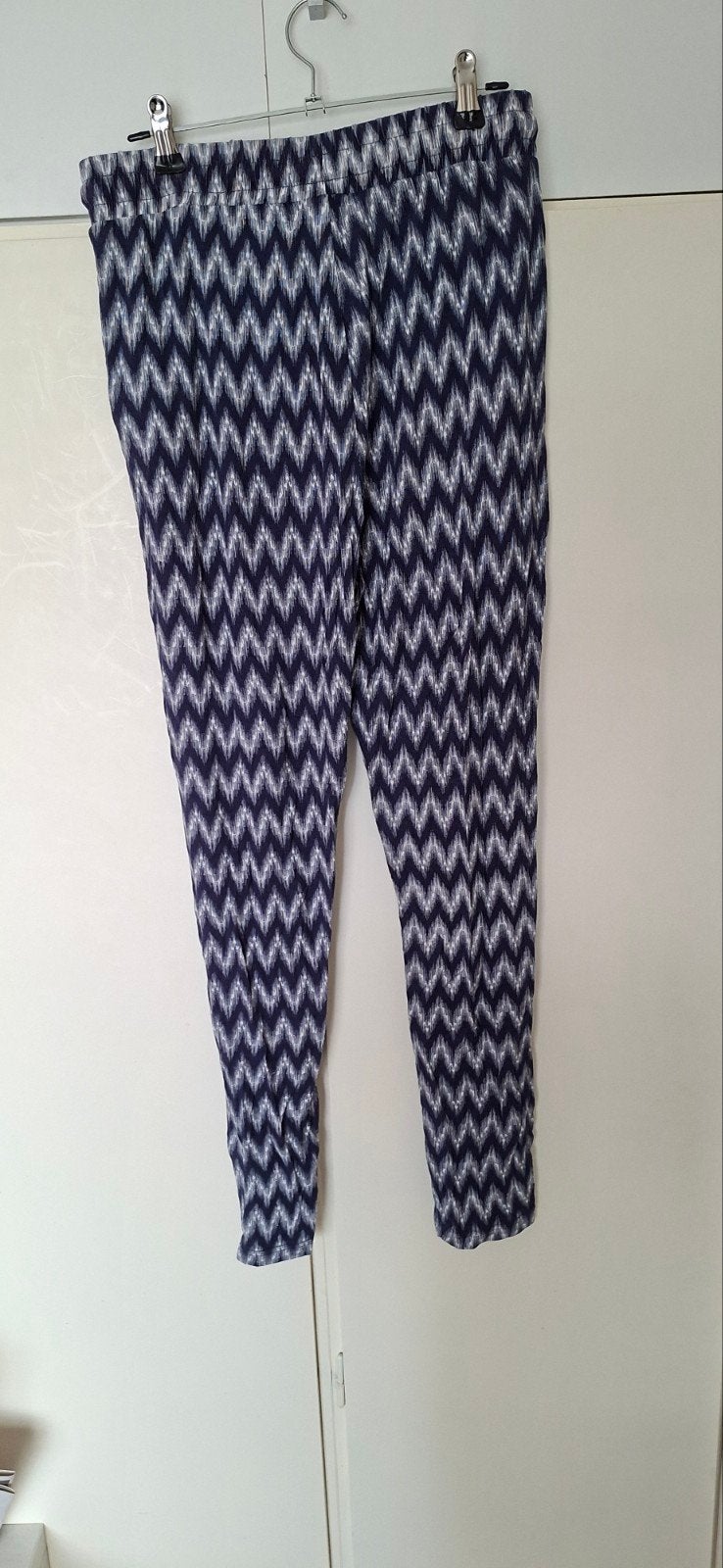 Legging met zigzagprint, maat S, Legging, Maat 36/38 (S), Blauw, Ophalen of Verzenden