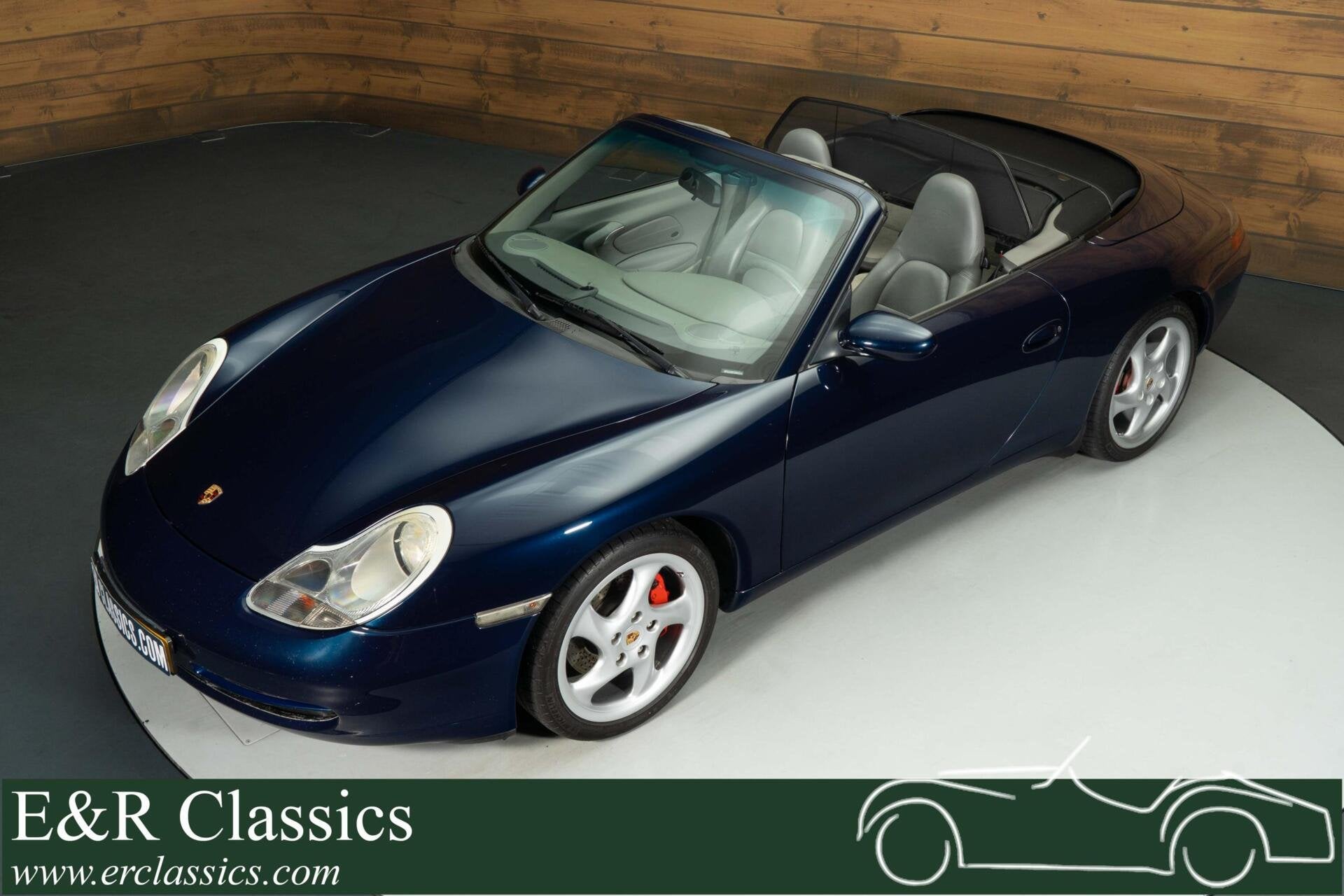 Porsche 911 Carrera Cabriolet | 1999, Auto's, Automaat, Achterwielaandrijving, Blauw, Leder
