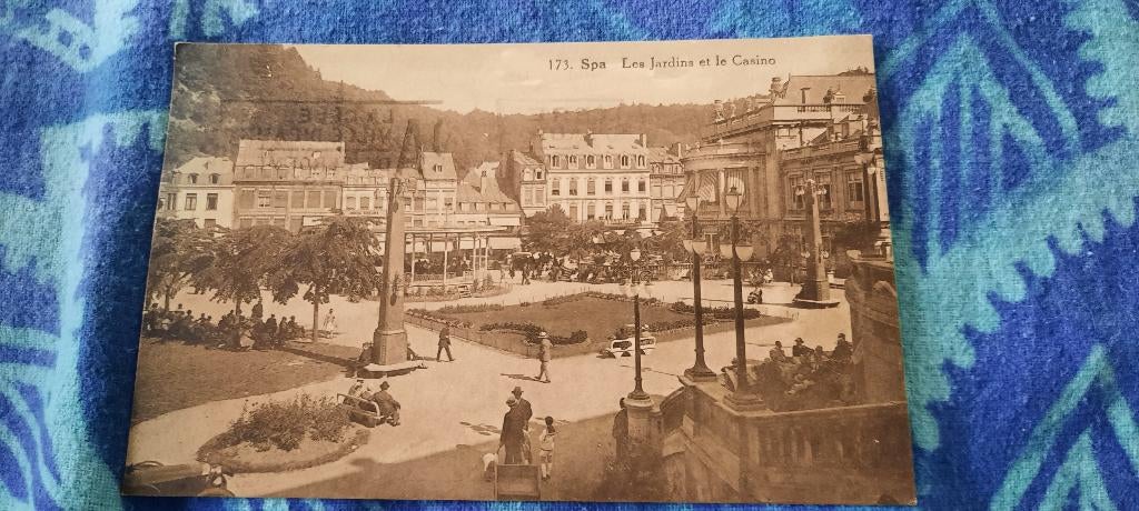 kaart Spa - les jardins et le casino - 1931, Verzamelen, Ansichtkaarten | België, Ophalen of Verzenden, 1920 tot 1940, Gelopen