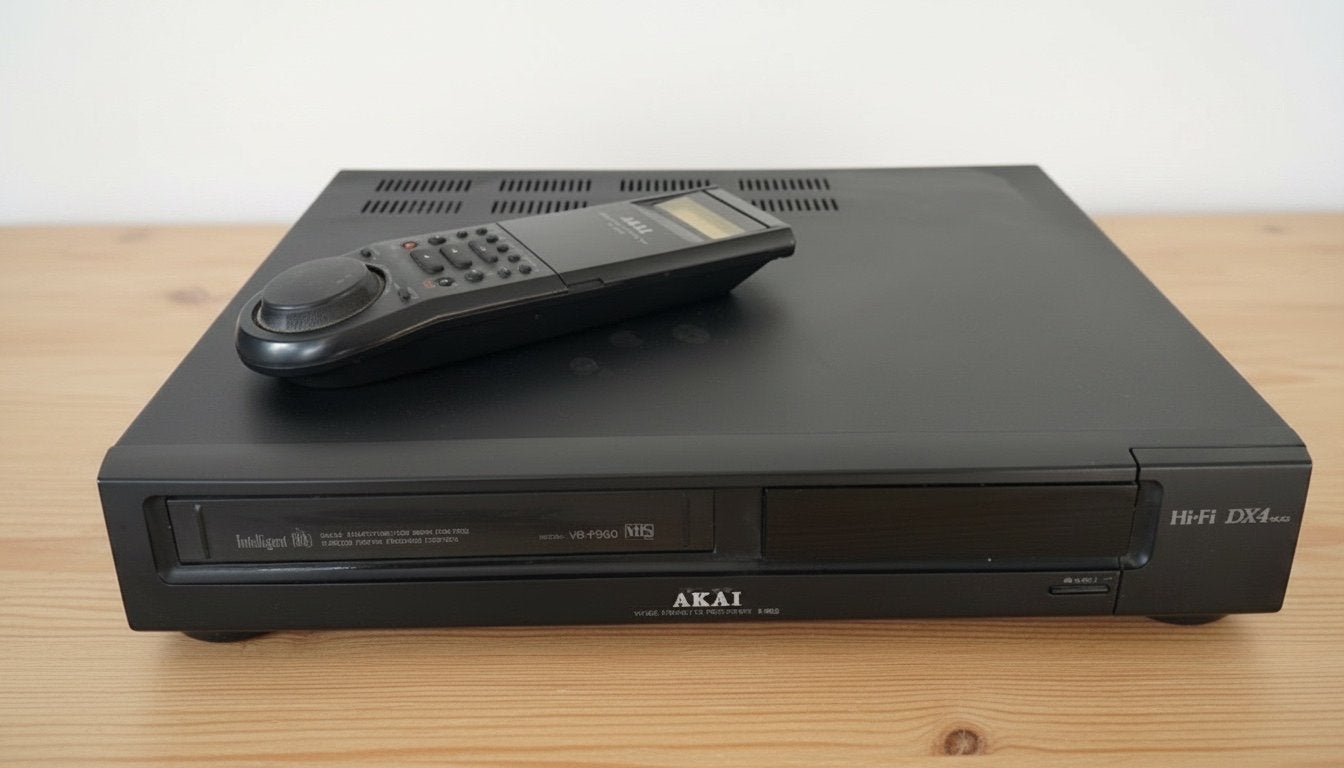 Akai VS-F330 VHS Videorecorder + Afstandsbediening | Getest, Ophalen of Verzenden, Gebruikt, VHS-speler of -recorder