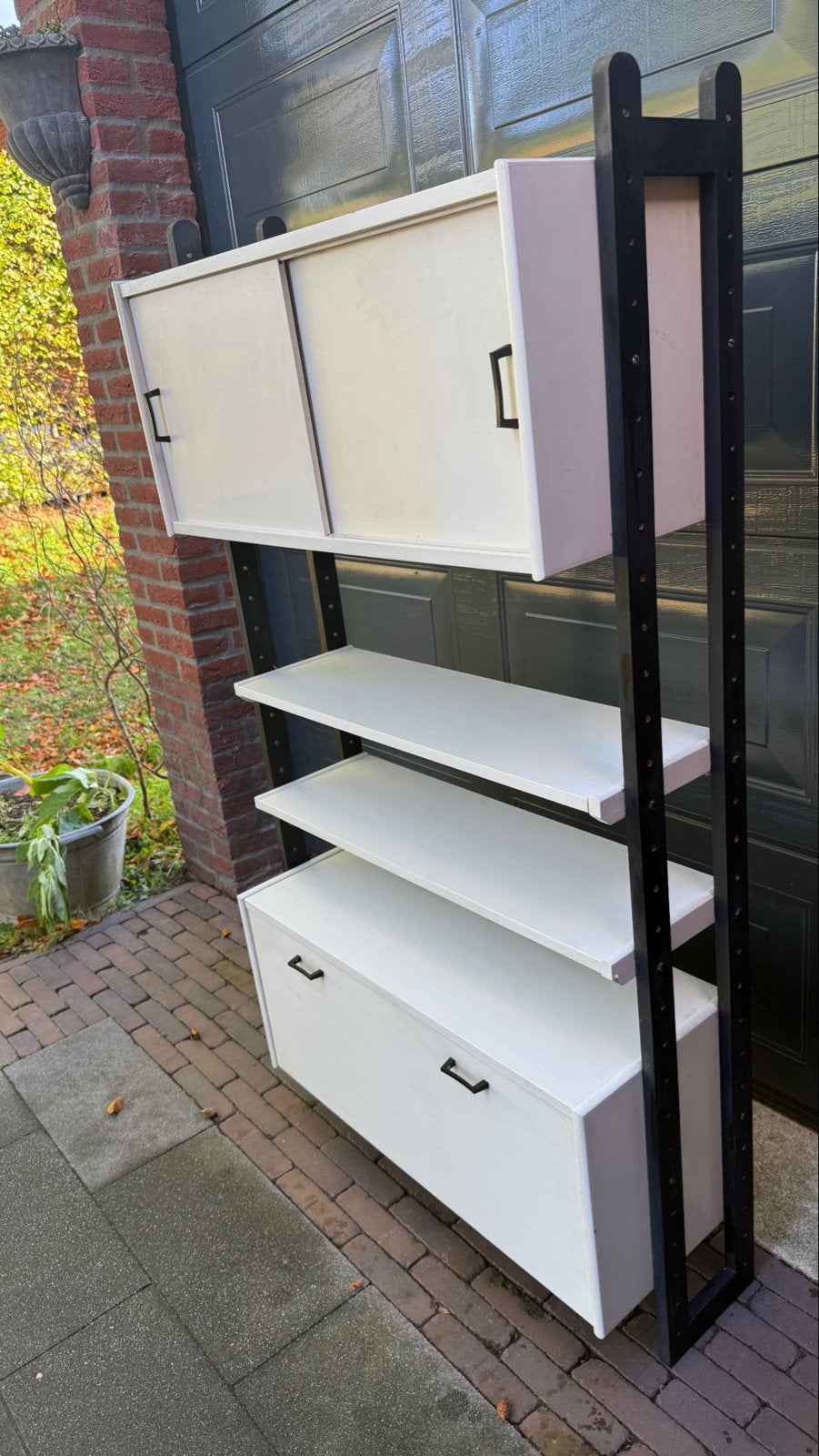 Symplalux wandkast met planken en deuren, Ophalen, Gebruikt, Minder dan 150 cm, Gijpsvintage