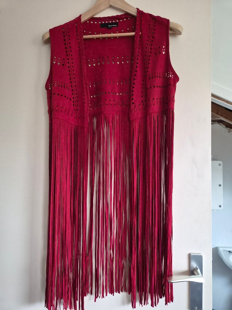 Rood mouwloos bolero, Maat 38/40 (M), Tally Weijl, Ophalen of Verzenden, Zo goed als nieuw