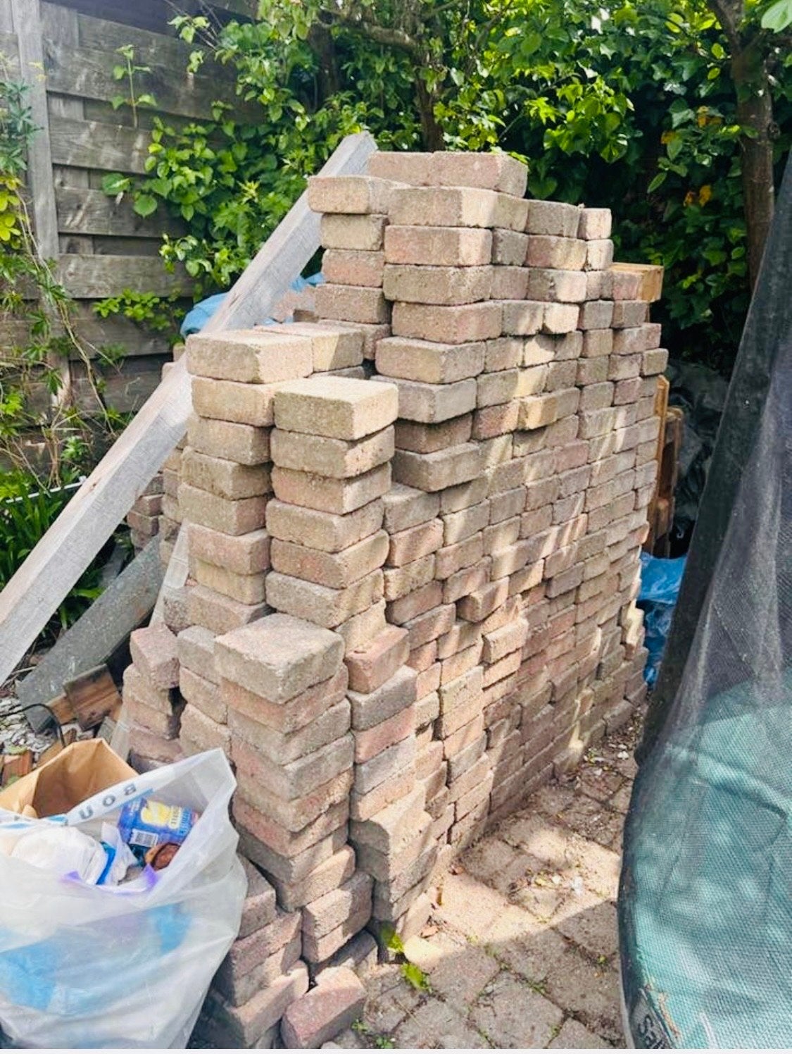 10x10 Klinkers (pavement bricks) - Gebruikt, Tuin en Terras, Ophalen, Gebruikt, Klinkers, 10 m² of meer
