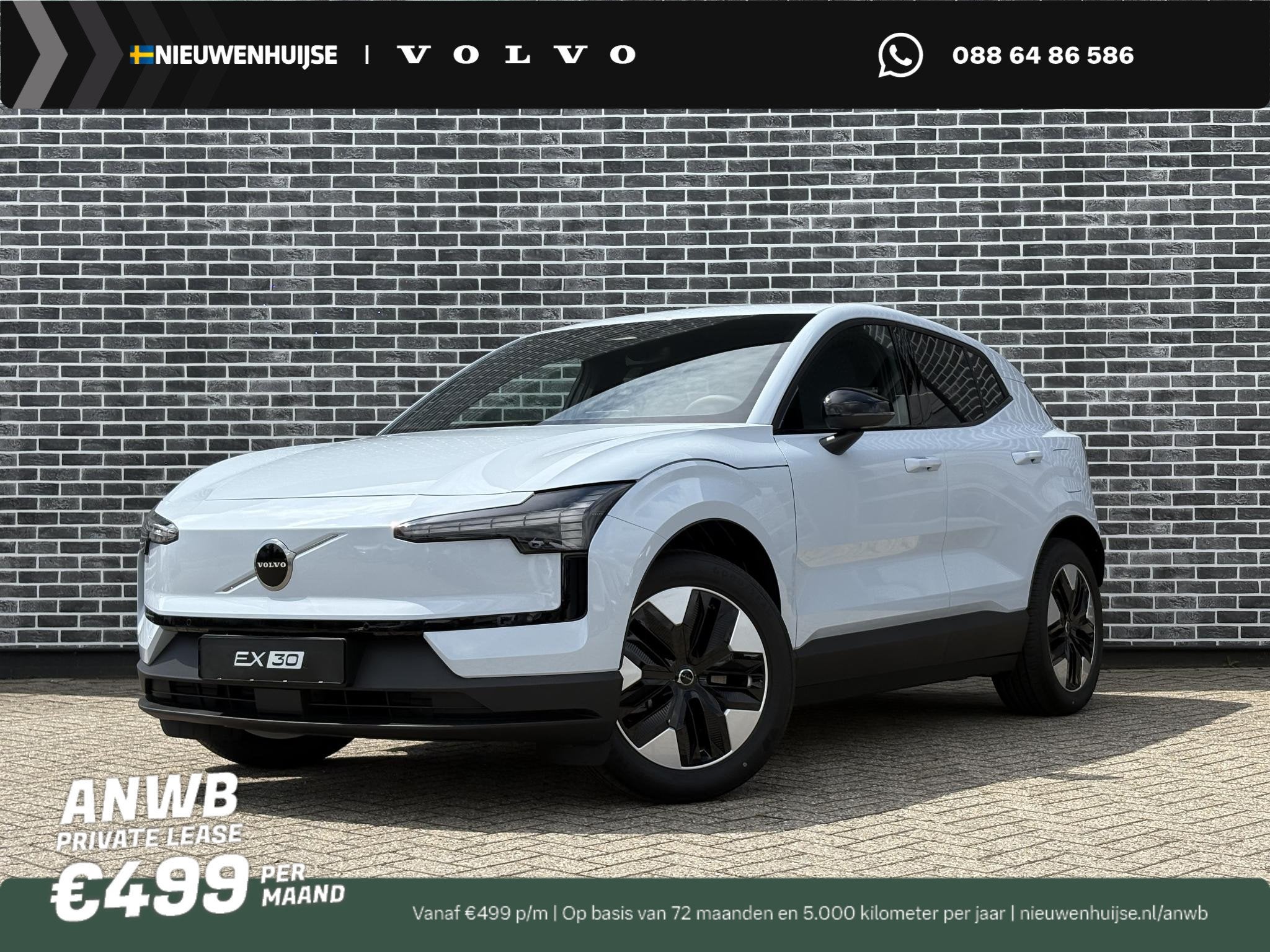 Volvo EX30 P3 Plus Europa 51 kWh | Extra getint glas achter, Automaat, Achterwielaandrijving, Blauw, Leder en Stof