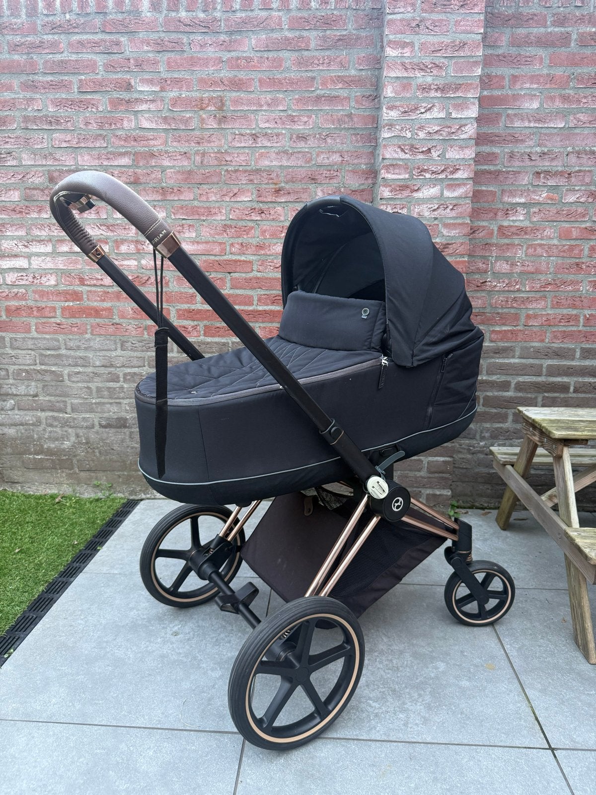Cybex Priam Platinum kinderwagen met reiswieg en autostoel, Ophalen, Zo goed als nieuw, Combiwagen, Met autostoeltje