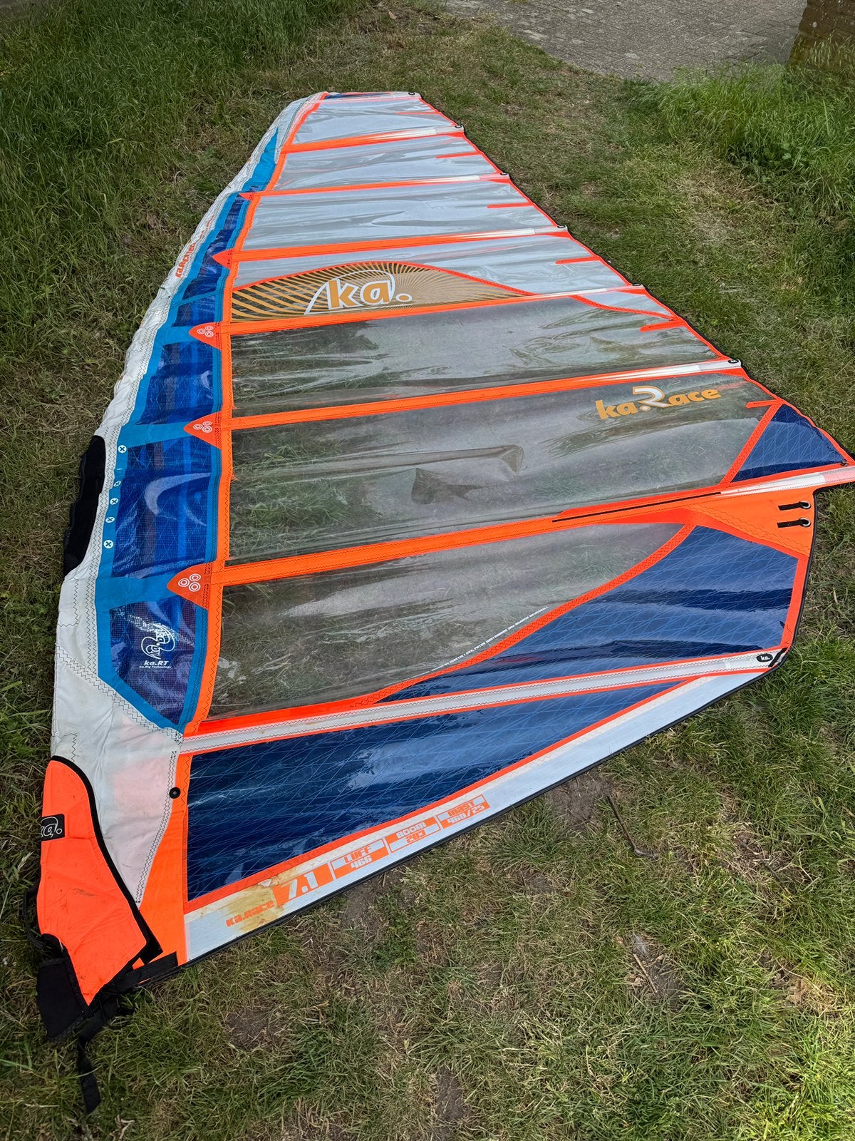 KA Sail Race 7,1 | 7,9 | 8,7, Watersport en Boten, Windsurfen, Gebruikt, Zeil, KA, Met draagtas, 6.5 m² tot 8 m², Ophalen